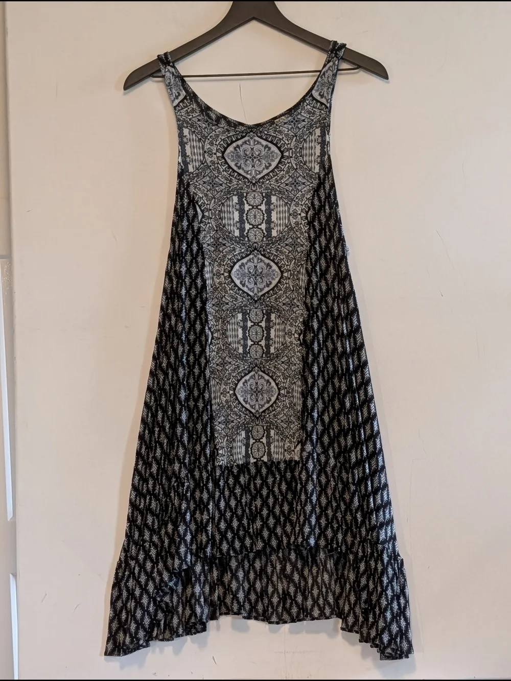 Intimately Free People Dress Sm. Petite Printed Handkerchief Hem Swing Romantic - Picture 1 of 8